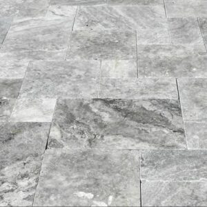 4PC Travertine Silver