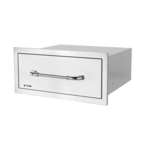 Large Single Stainless-Steel Drawer with Reveal