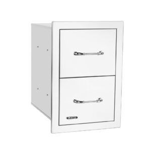 Stainless Steel Double Drawer with Reveal